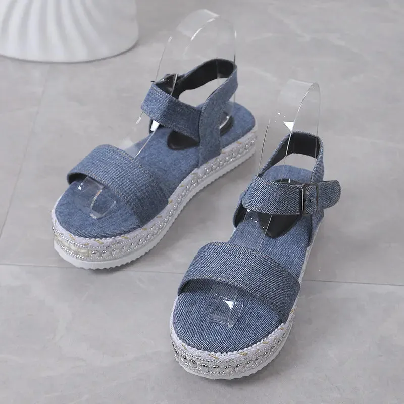 'Jessamine' Braided Strap Platform Sandals