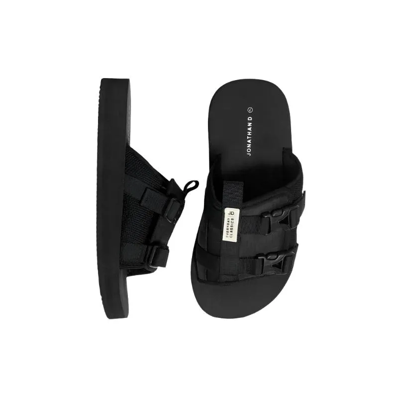 Jonathan D Jack Buckle Sandal - Black