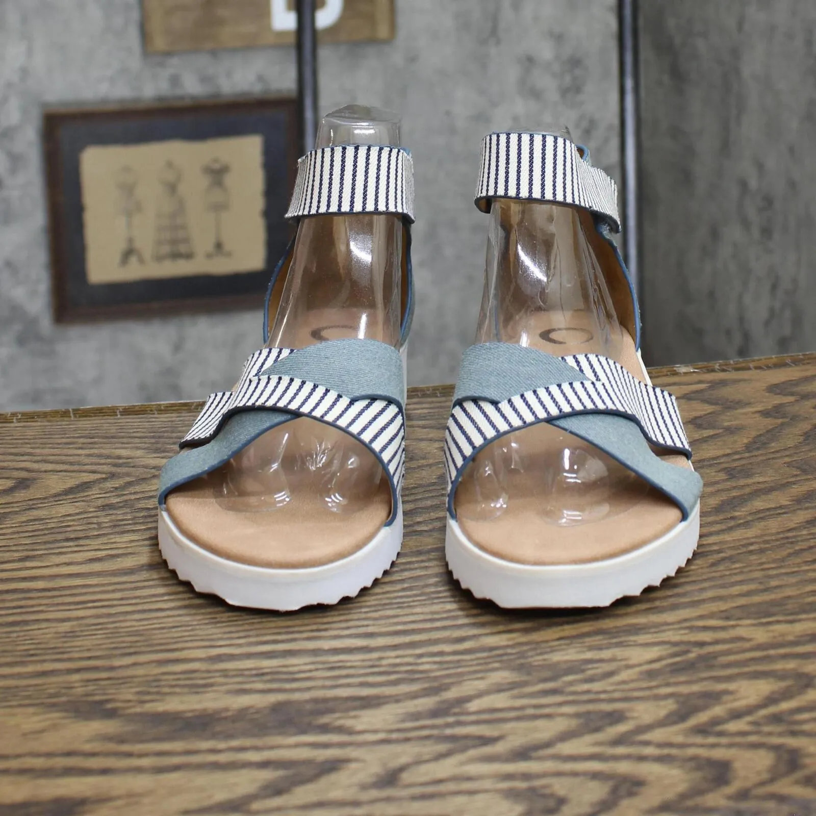 Journee Collection Women's Strappy Java Sandal JAVA-SANDALS Blue 8M
