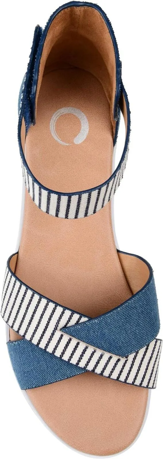 Journee Collection Women's Strappy Java Sandal JAVA-SANDALS Blue 8M