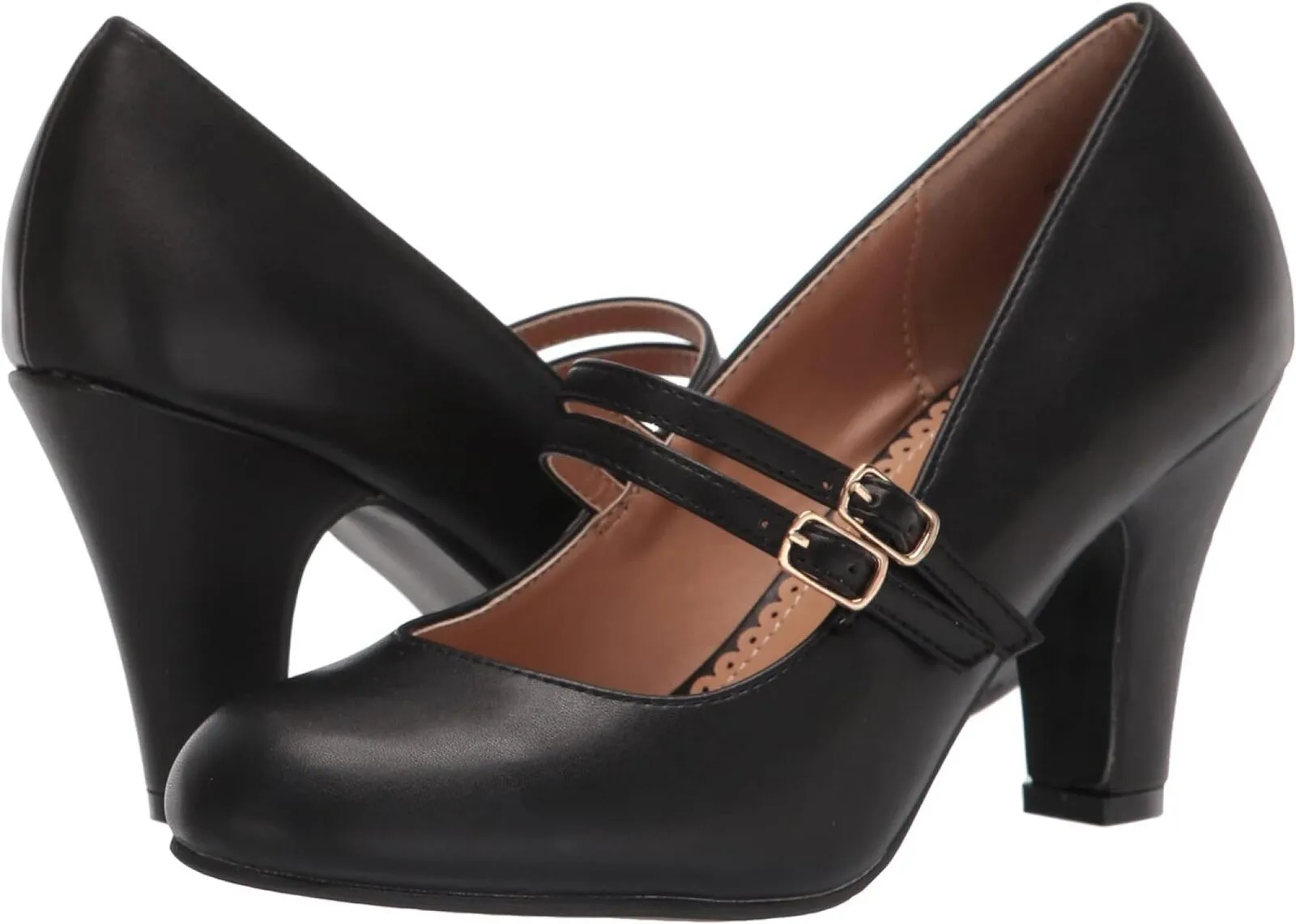Journee Collection Women's Windy Pump Heels Shoes WINDY-PUMP Black 8.5M