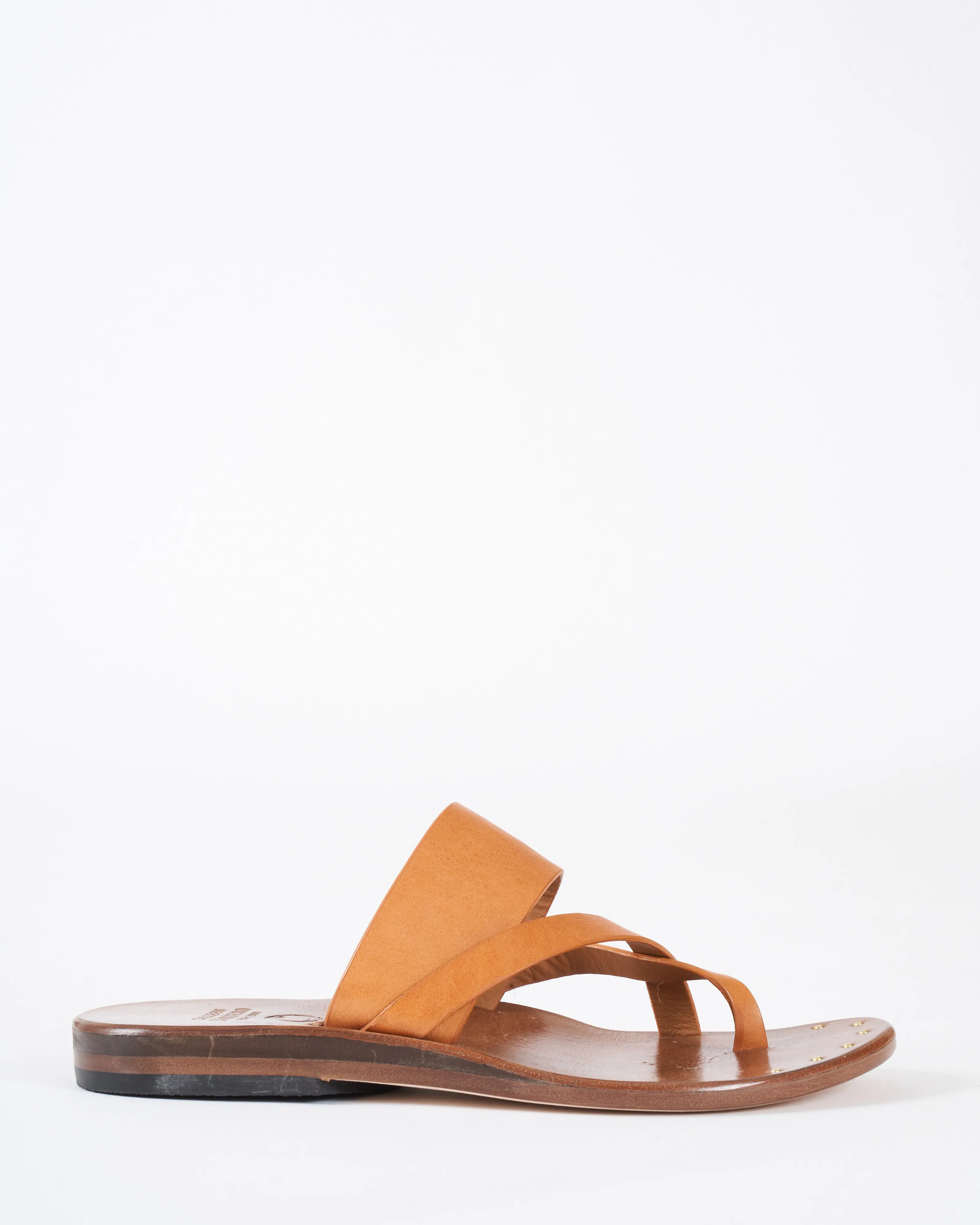 juno sandal - camel veg leather