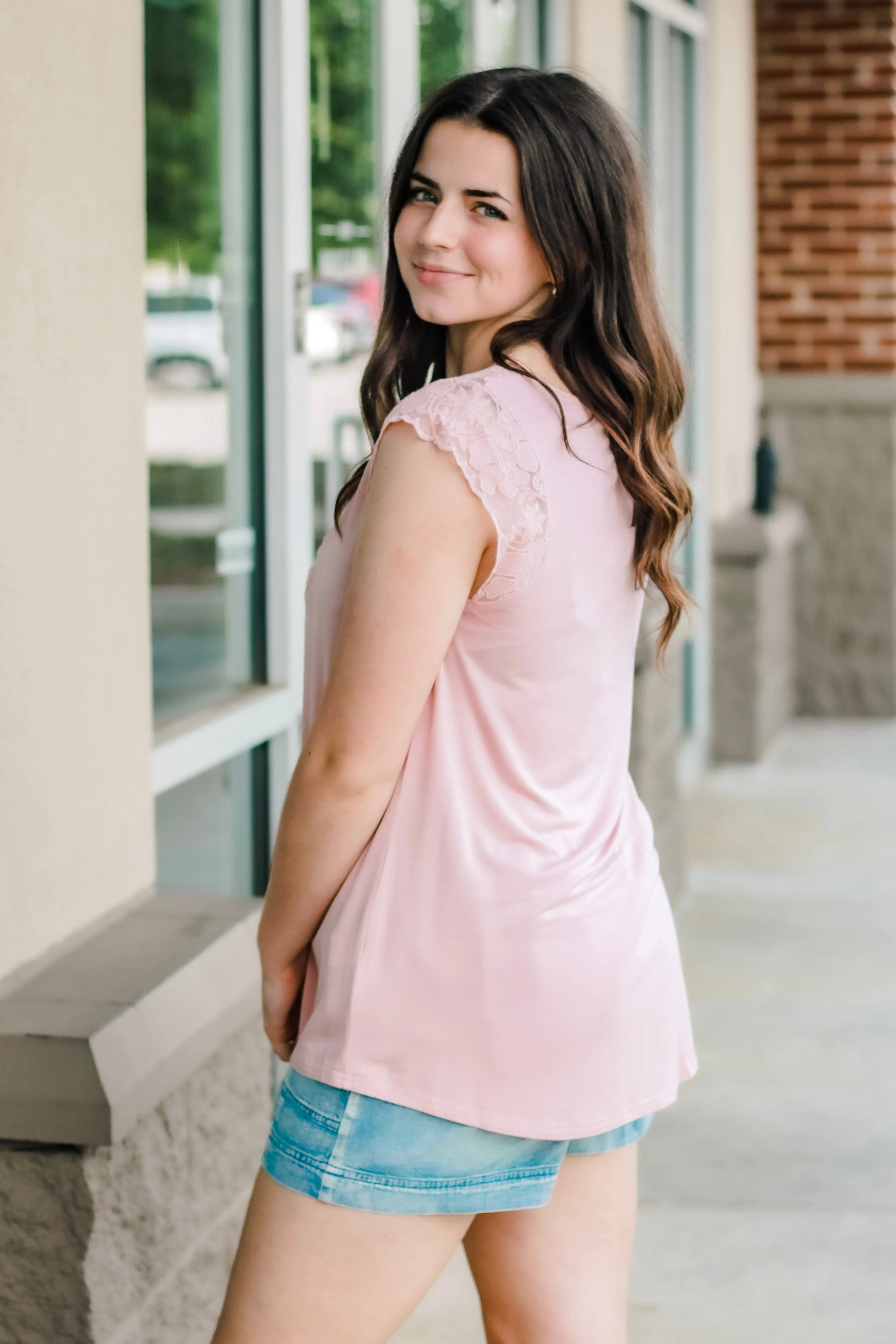 Just Darling Tank in Rose