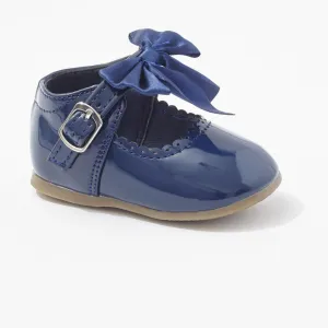 'Kylie' Bow Shoes - Navy