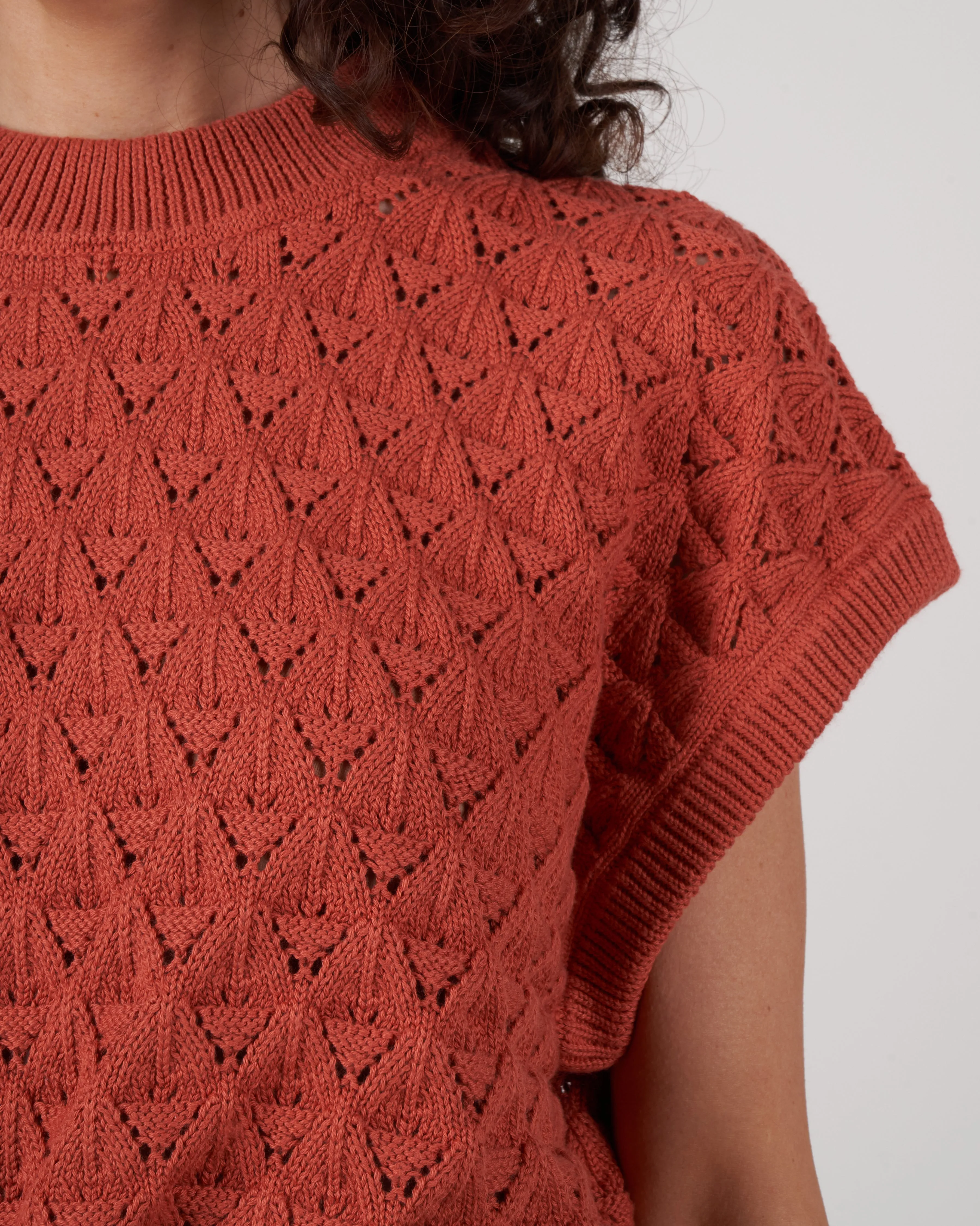 lace top - apricot brandy
