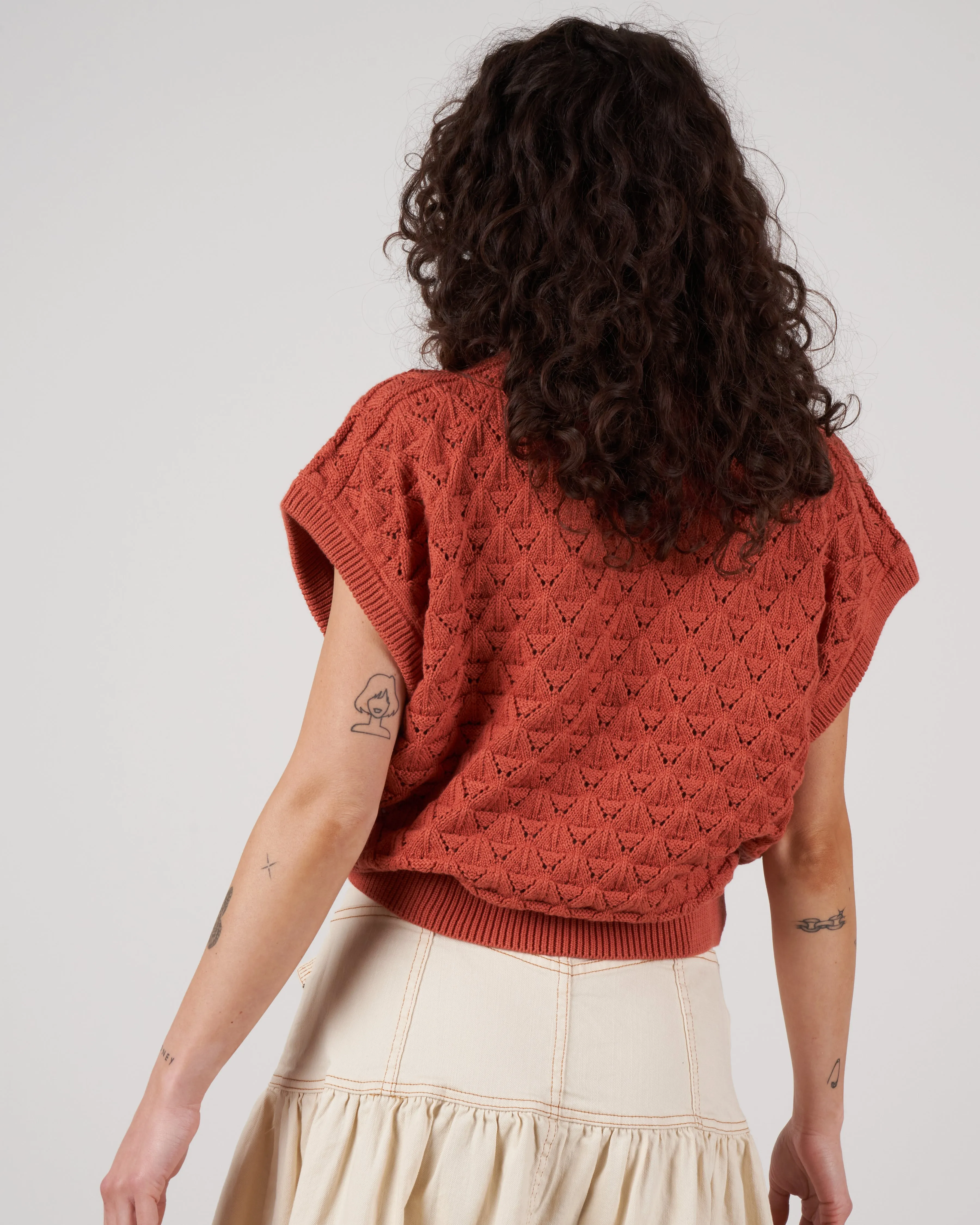 lace top - apricot brandy