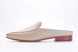 Lafayette Flat Mules in Pebble Grey