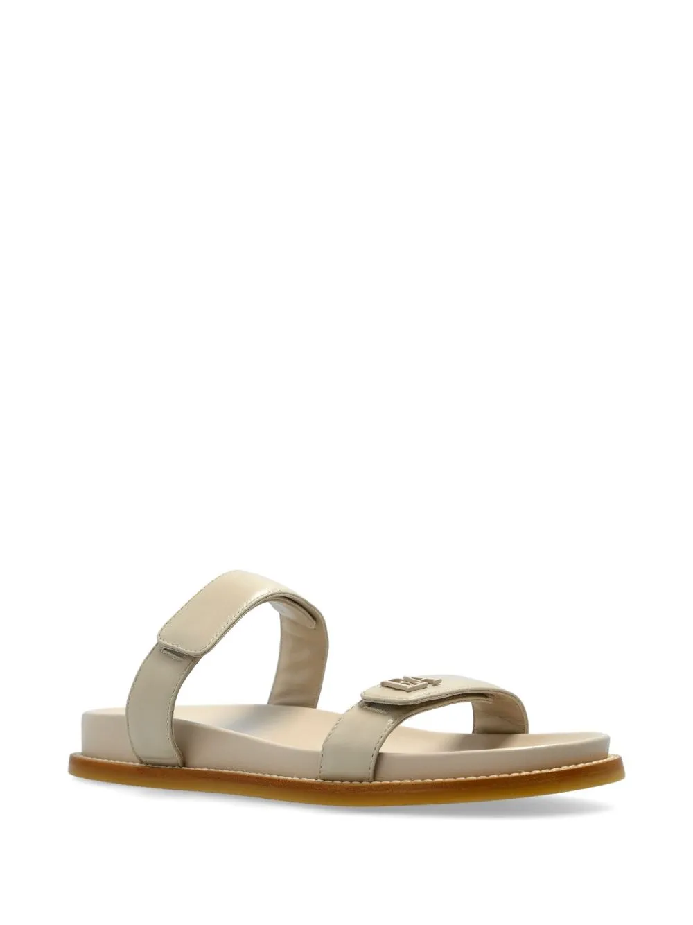 Leather flat sandals