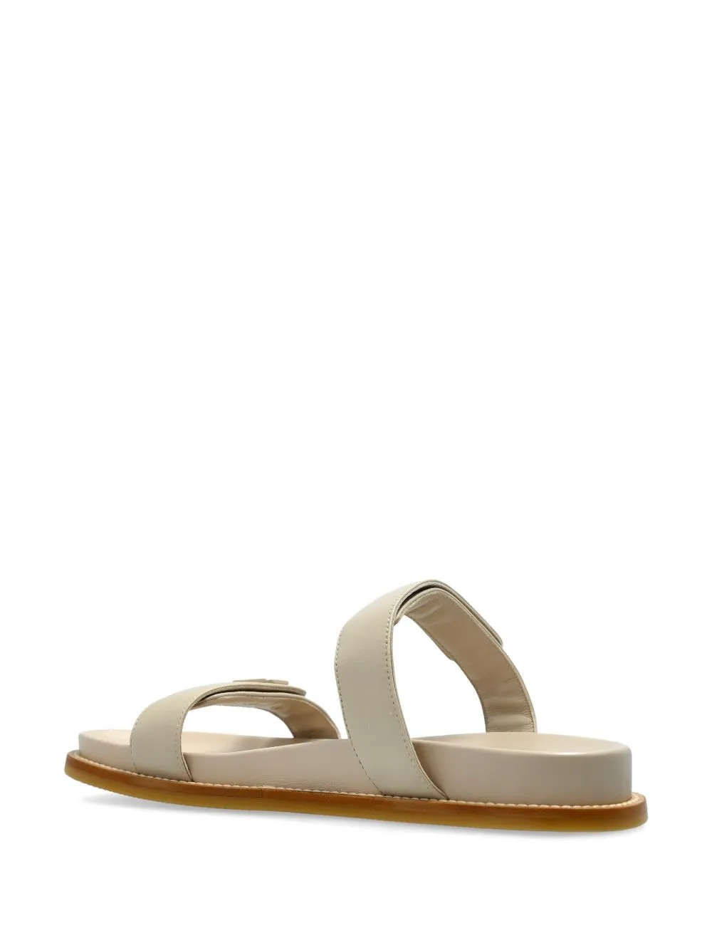 Leather flat sandals