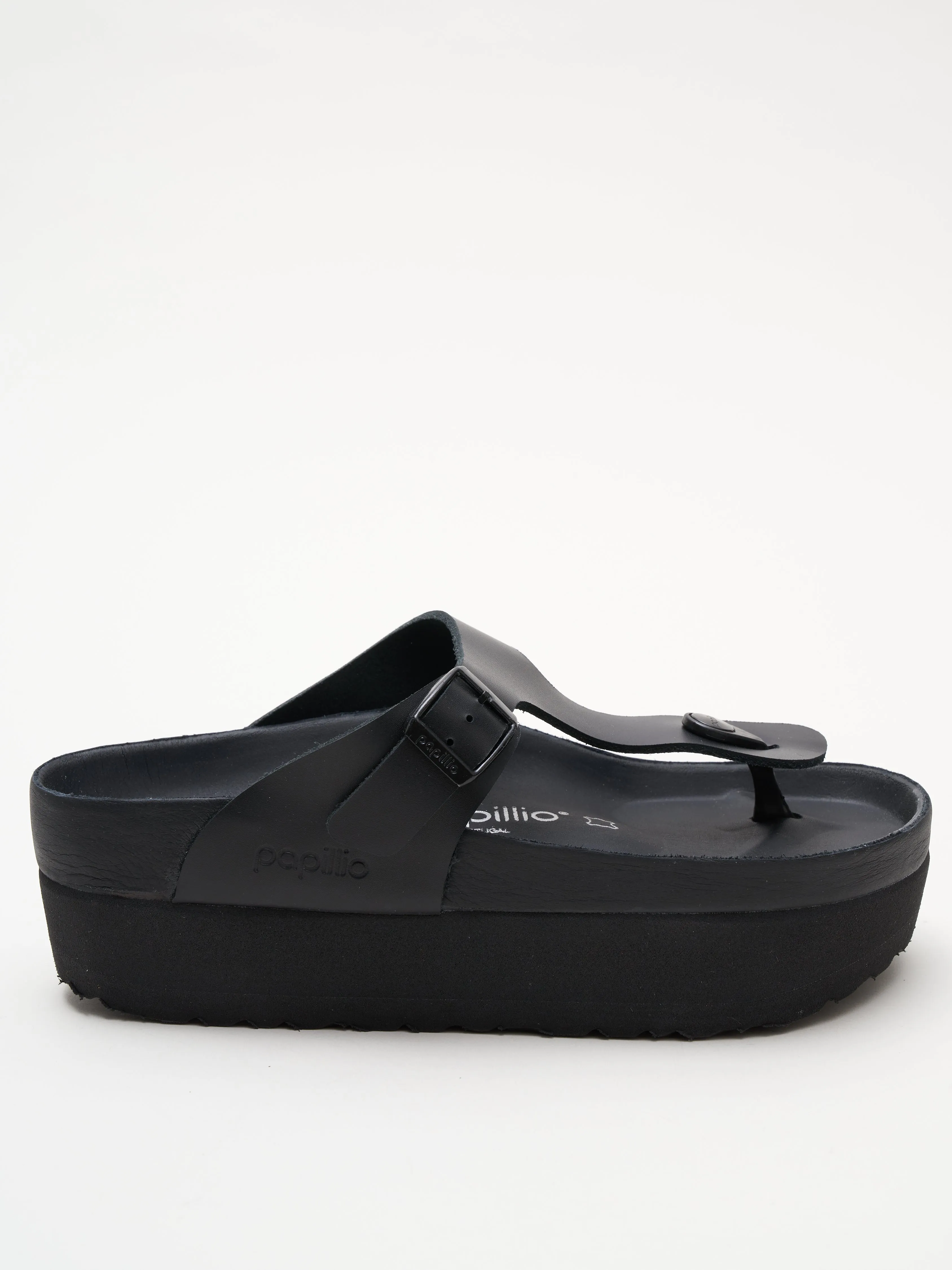 leather gizeh platform exquisite - black
