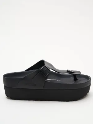 leather gizeh platform exquisite - black