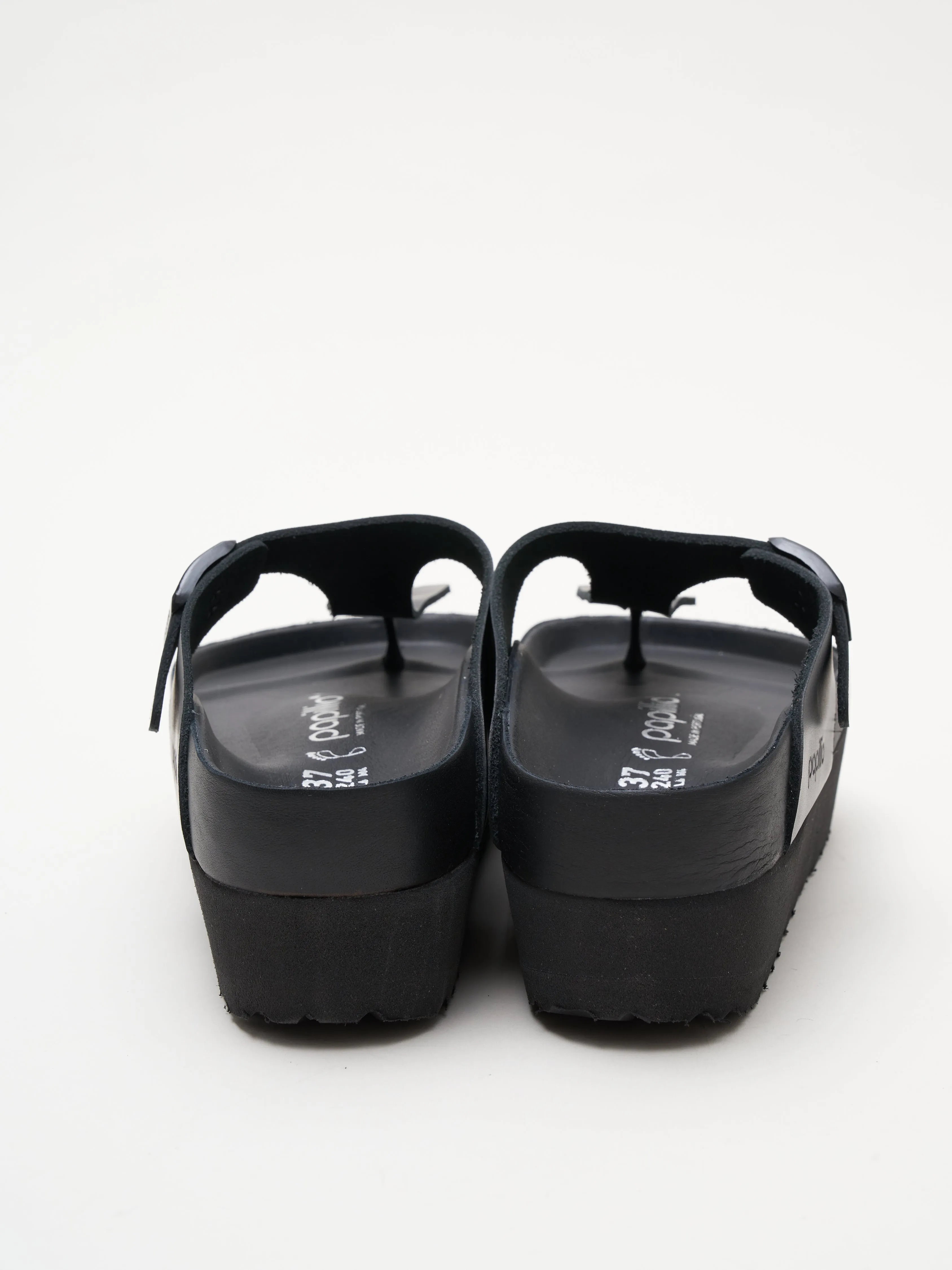 leather gizeh platform exquisite - black