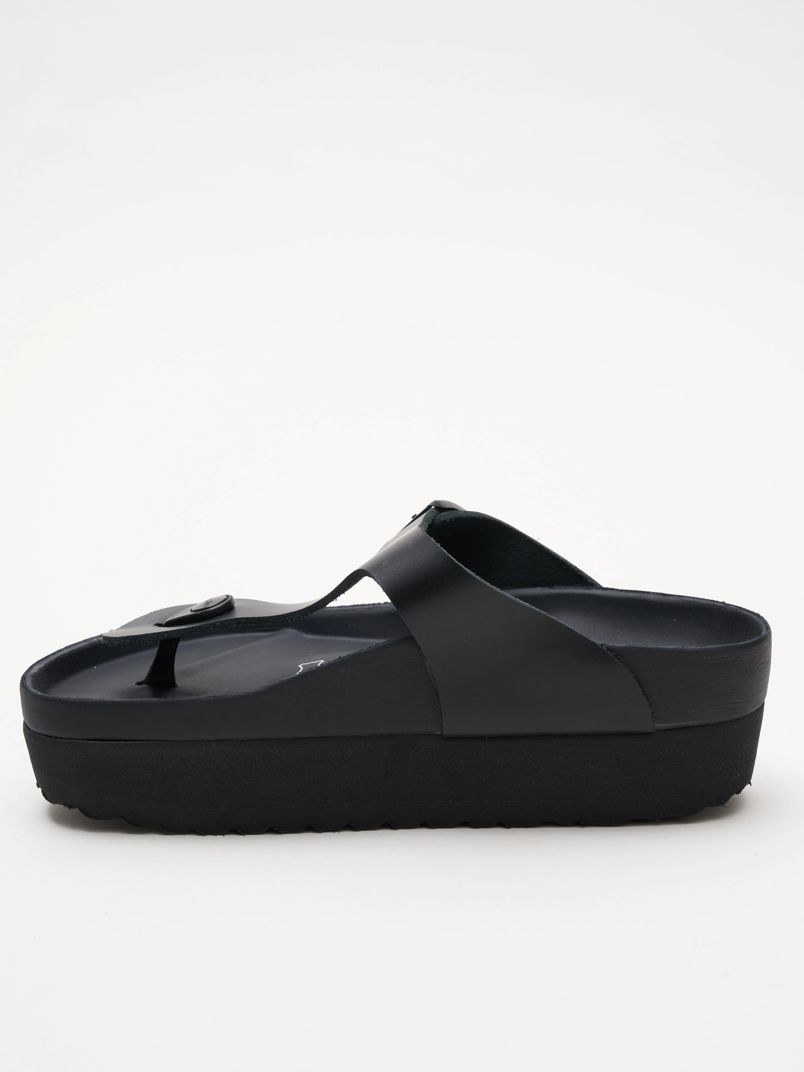 leather gizeh platform exquisite - black