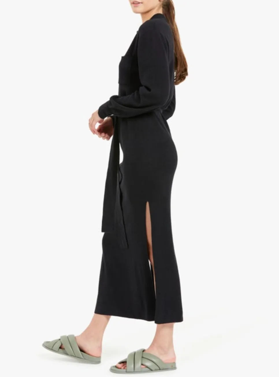 LIAM KNIT POLO MIDI DRESS