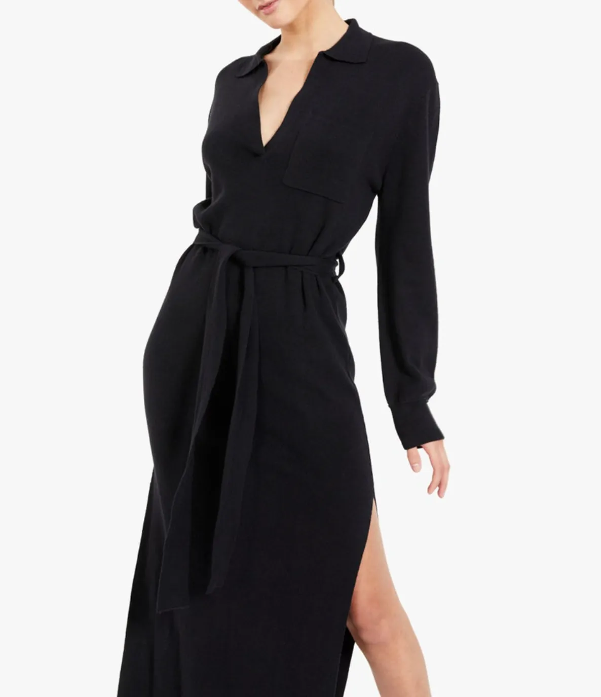 LIAM KNIT POLO MIDI DRESS