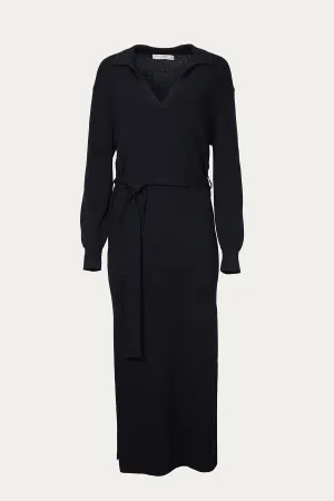 LIAM KNIT POLO MIDI DRESS