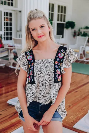 Lillian Embroidered Blouse S-3X
