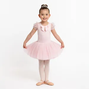 Lillian: Puff Sleeve Tutu Dress with Bow