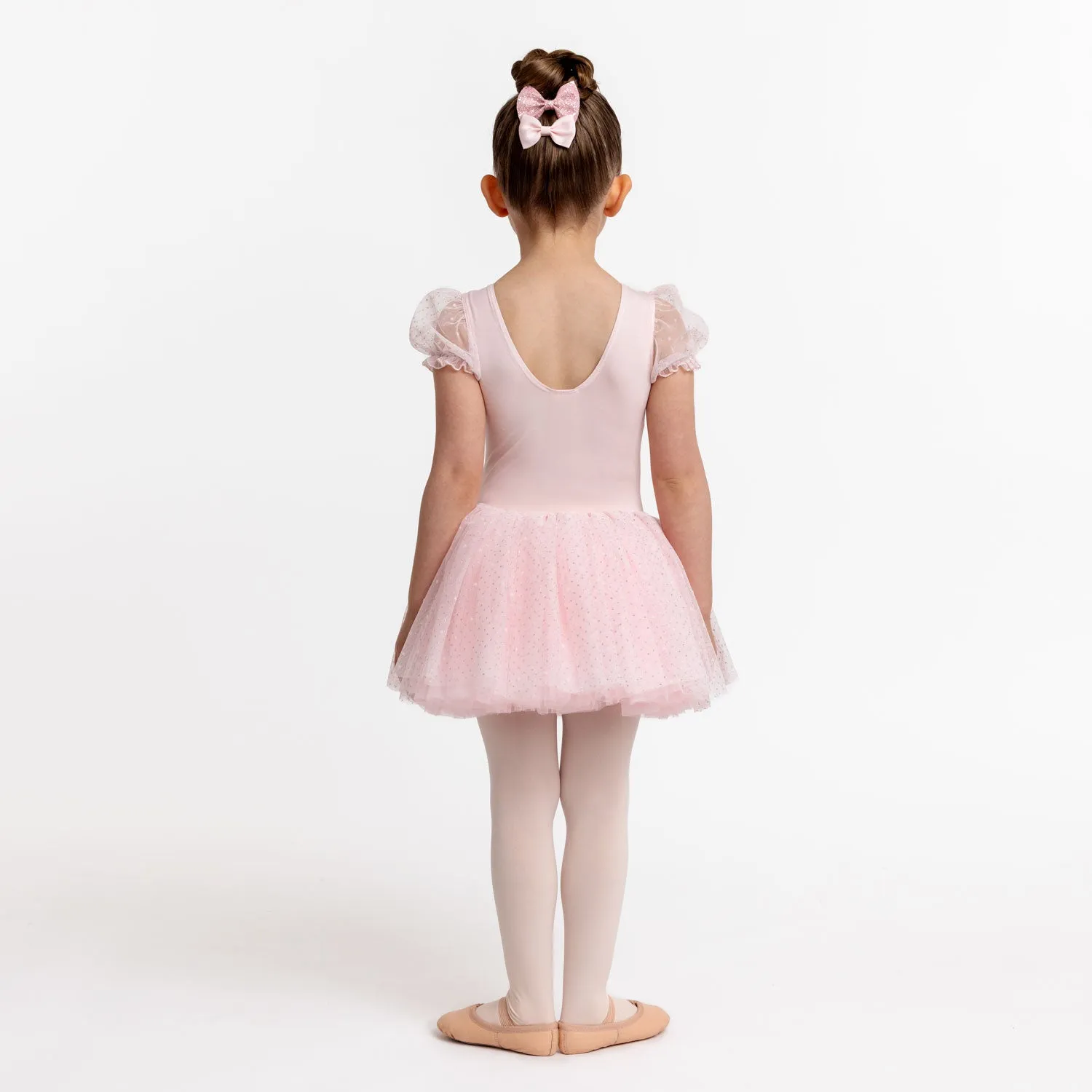 Lillian: Puff Sleeve Tutu Dress with Bow