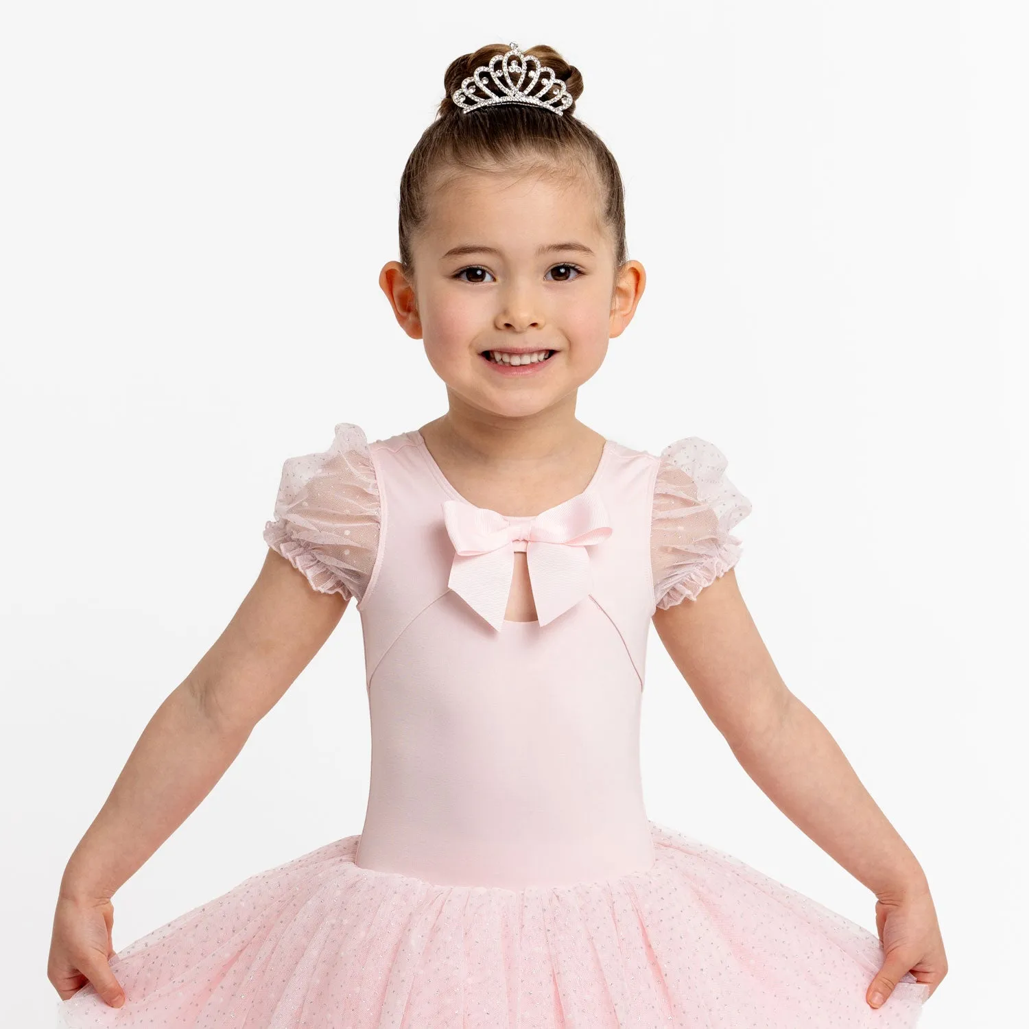 Lillian: Puff Sleeve Tutu Dress with Bow