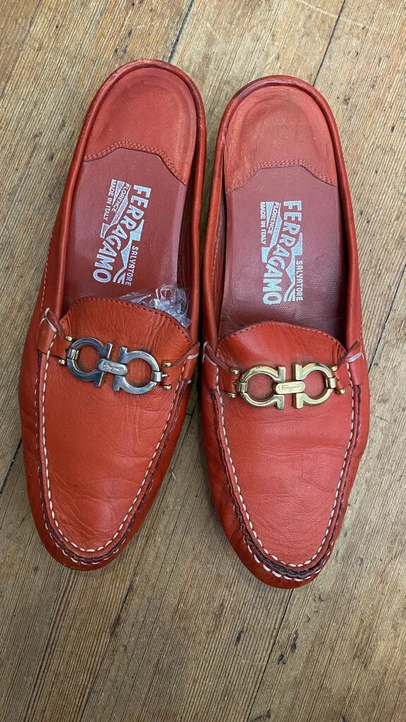 Logo Buckle Flat Mules