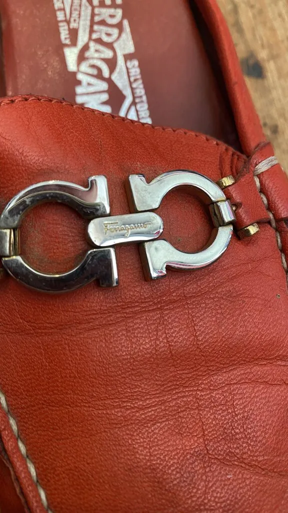 Logo Buckle Flat Mules