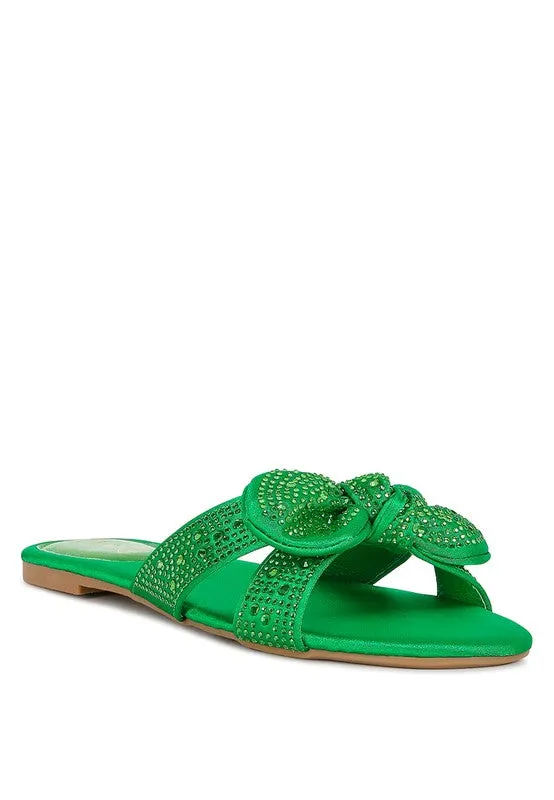 London Rag Fleurette Bow Flat Sandals