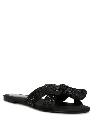 London Rag Fleurette Bow Flat Sandals