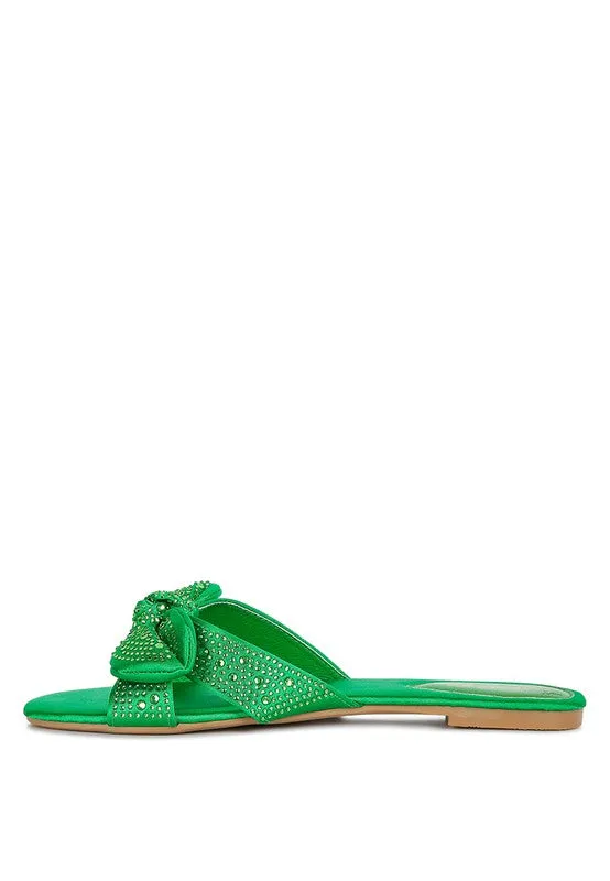 London Rag Fleurette Bow Flat Sandals