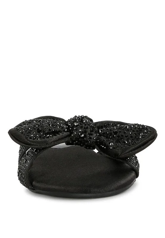 London Rag Fleurette Bow Flat Sandals