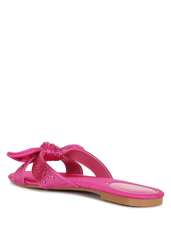 London Rag Fleurette Bow Flat Sandals