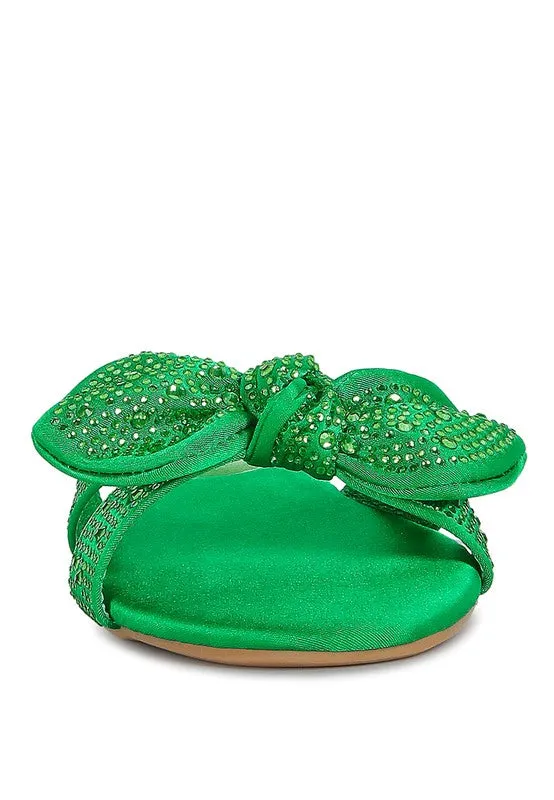 London Rag Fleurette Bow Flat Sandals