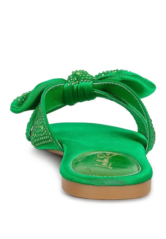 London Rag Fleurette Bow Flat Sandals
