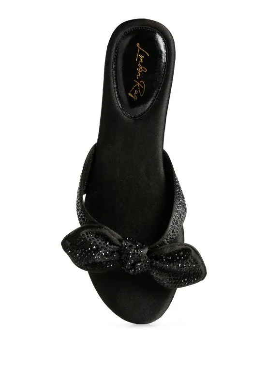 London Rag Fleurette Bow Flat Sandals