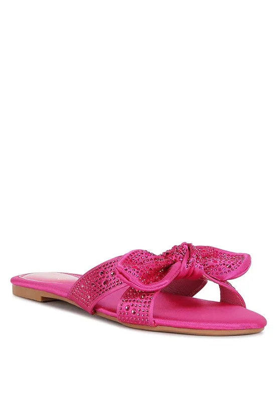London Rag Fleurette Bow Flat Sandals