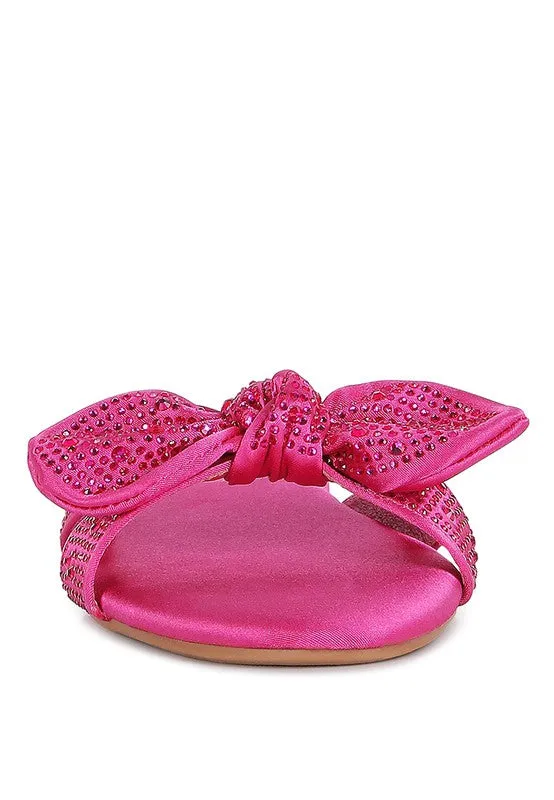 London Rag Fleurette Bow Flat Sandals