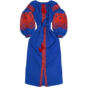 Long embroidered Boho style kaftan