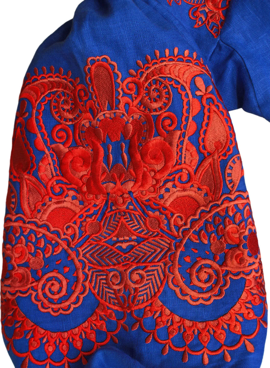 Long embroidered Boho style kaftan