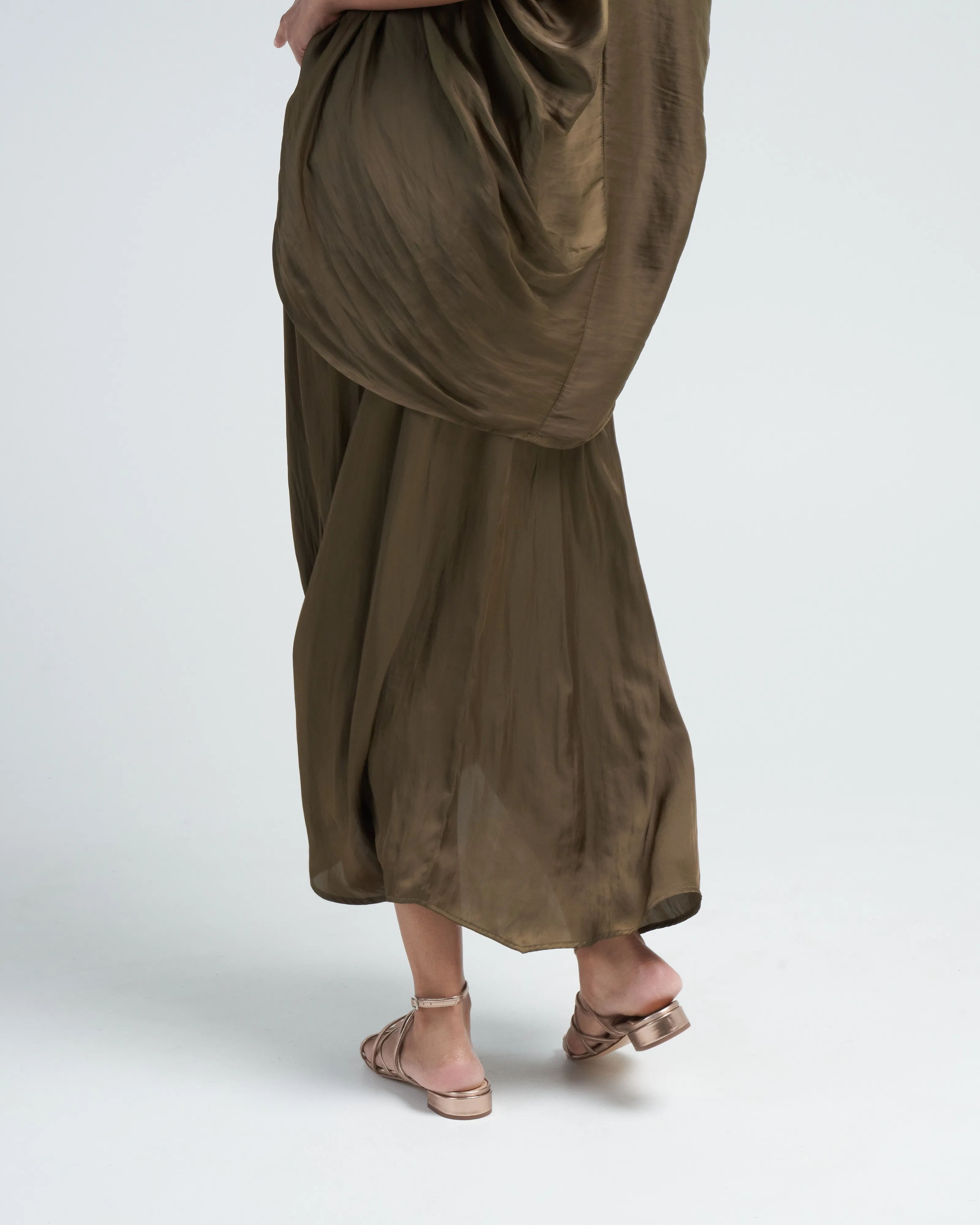 long wave skirt - olive