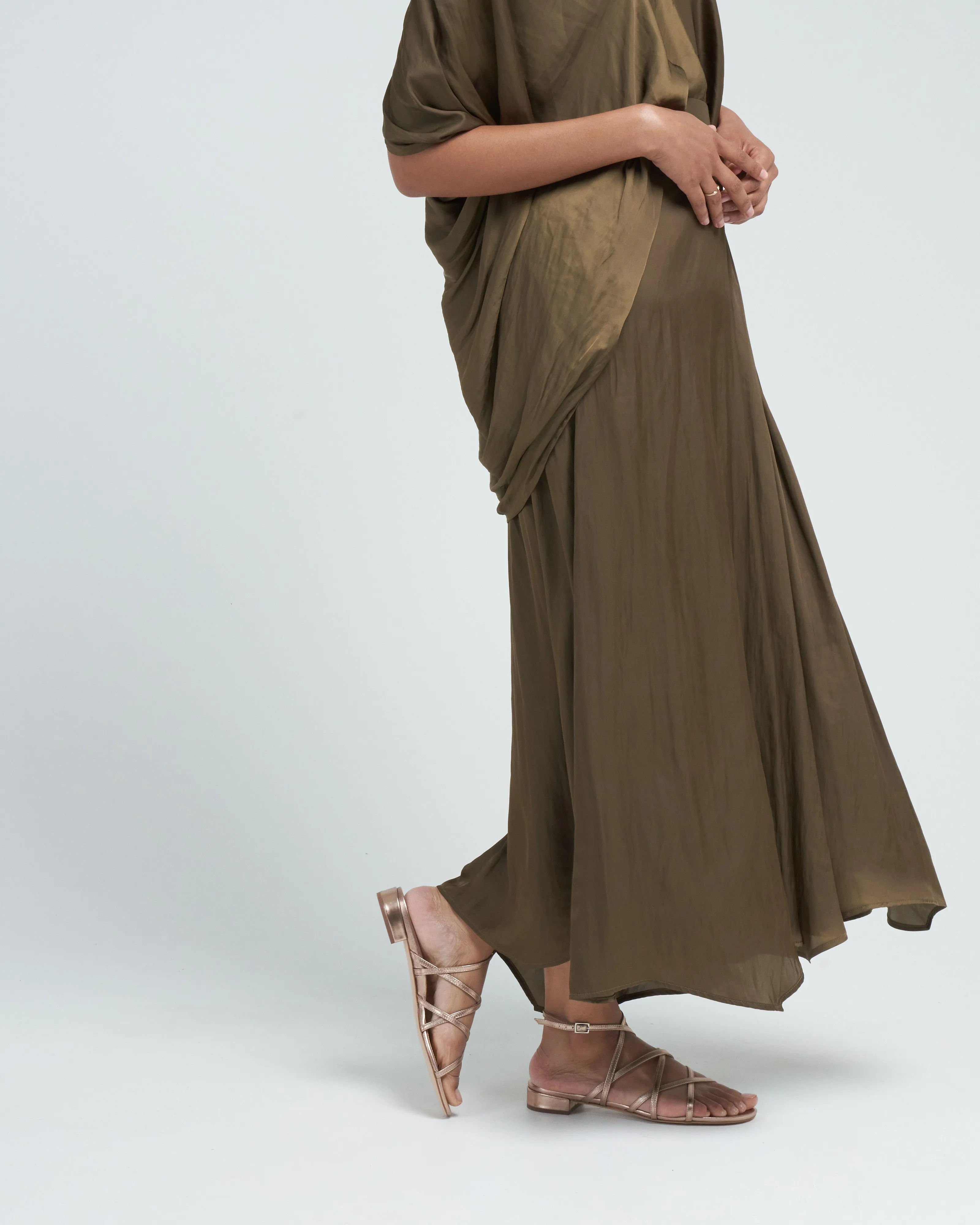 long wave skirt - olive
