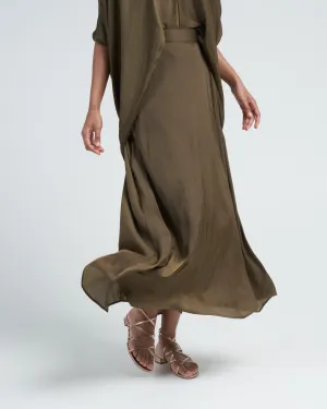 long wave skirt - olive