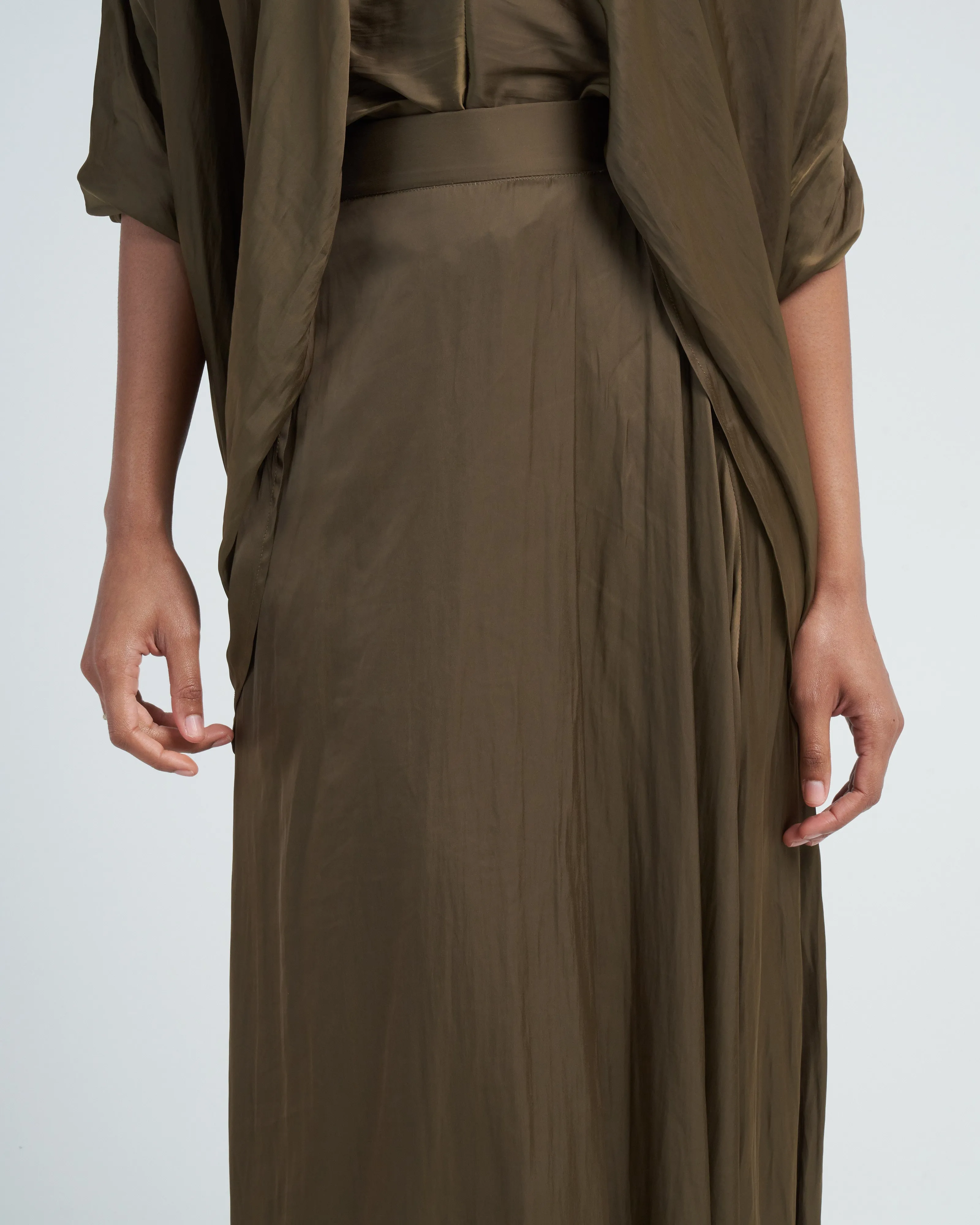 long wave skirt - olive