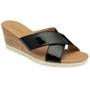 Lotus Liana Black Sandals