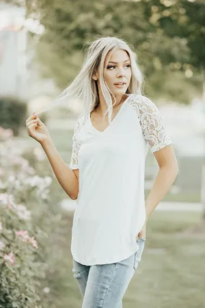 Lux Lace Sleeve Top