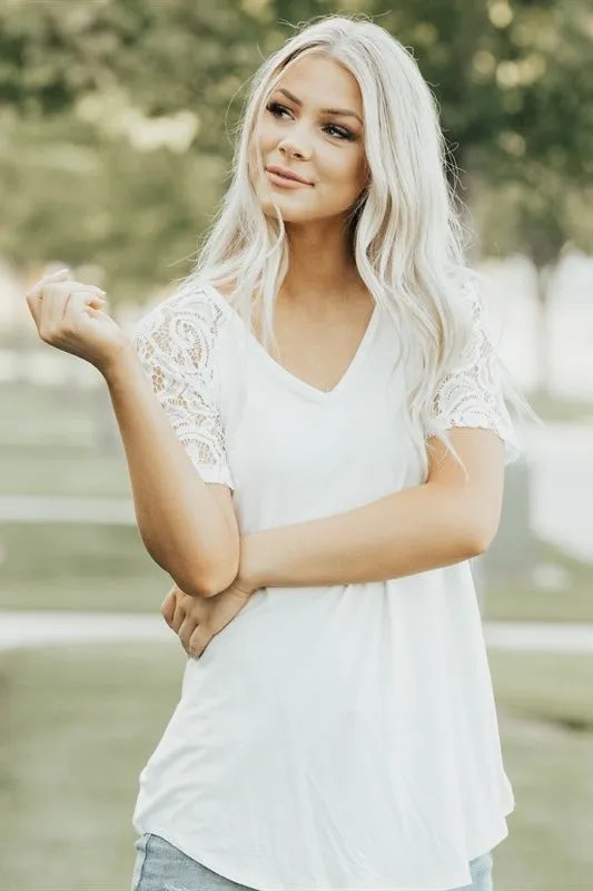 Lux Lace Sleeve Top