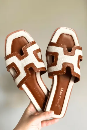 Mallorca H Flats - Cognac-Beige