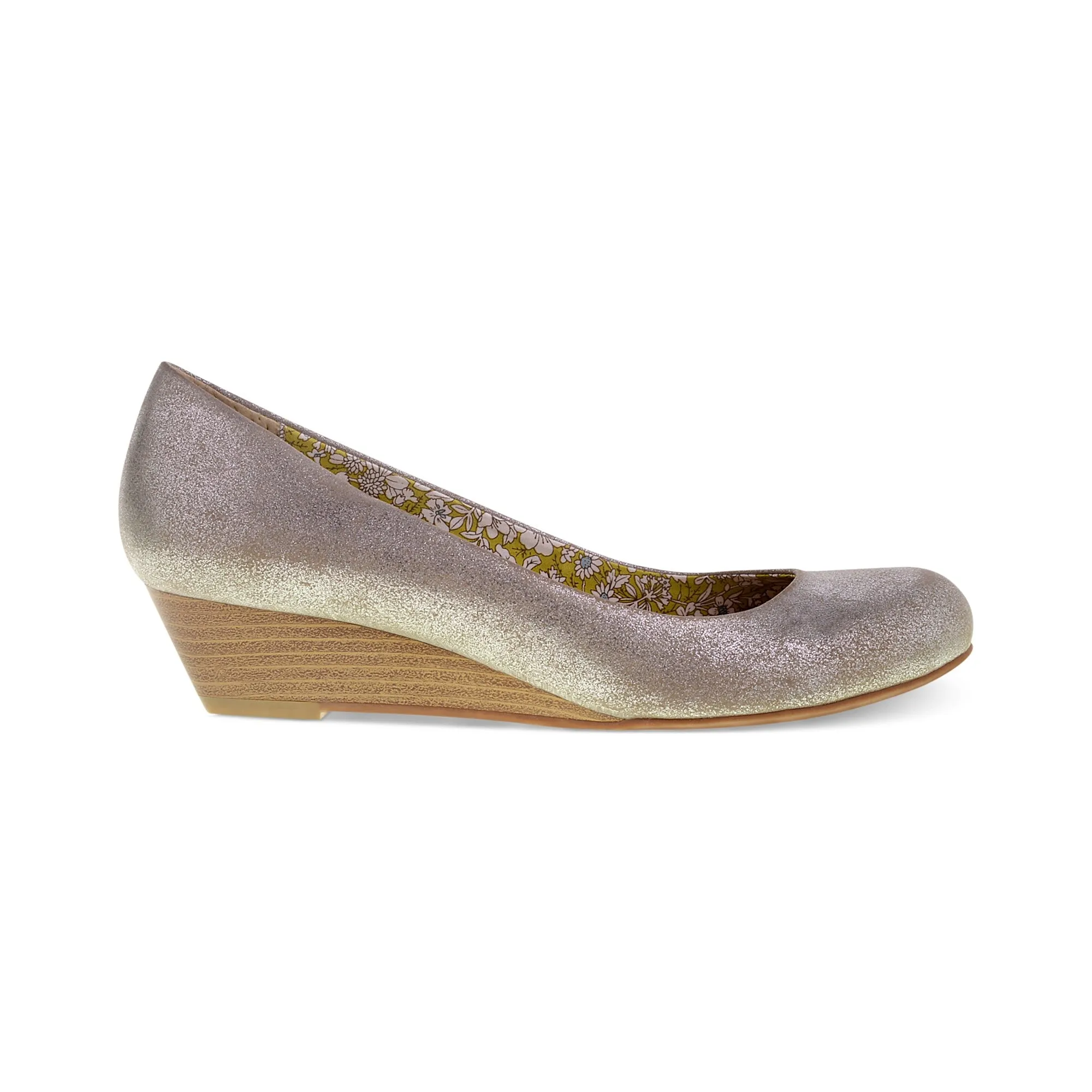 Marcie Gold Metallic Wedges
