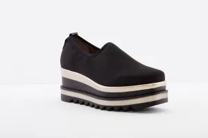 MARCO MOREO - G470 SLIP-ON WEDGE SHOE - BLACK/ GLITTER
