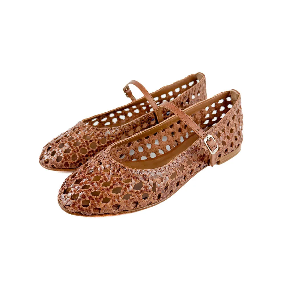 Margaux - The Woven Demi Jane (Saddle Leather)