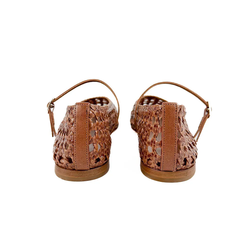 Margaux - The Woven Demi Jane (Saddle Leather)